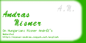 andras misner business card